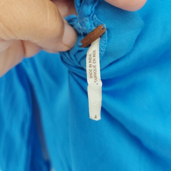 Free People Later Days Maxi Dress in Blue Size 4 Back Cut Out Design - Picture 9 of 11